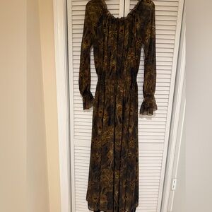 Rachel Zoe Brown and Black Long Sleeve Dress